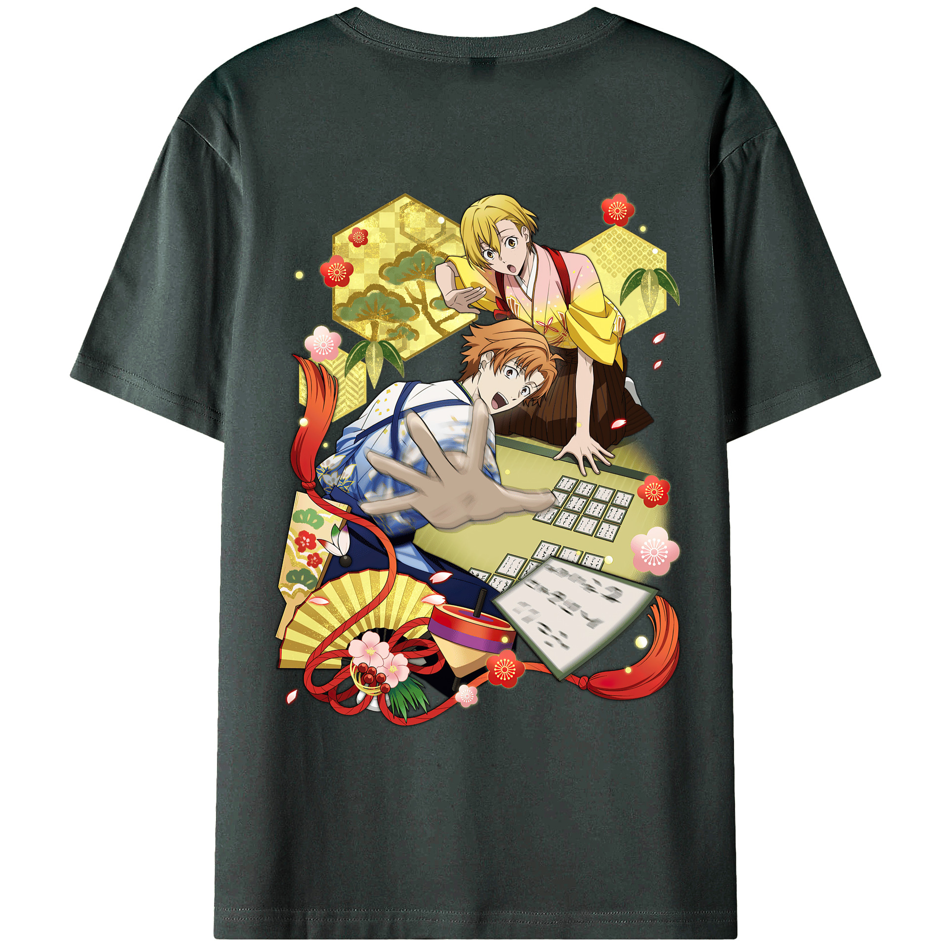 （画像用） 文豪ストレイドッグス Bungo Stray Dogs 綿100％ メンズ半袖Tシャツ（バックプリント） 通気性